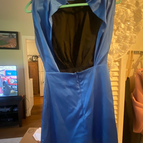 Hemline Cobalt Blue Cocktail Dress - Picture 4 of 6